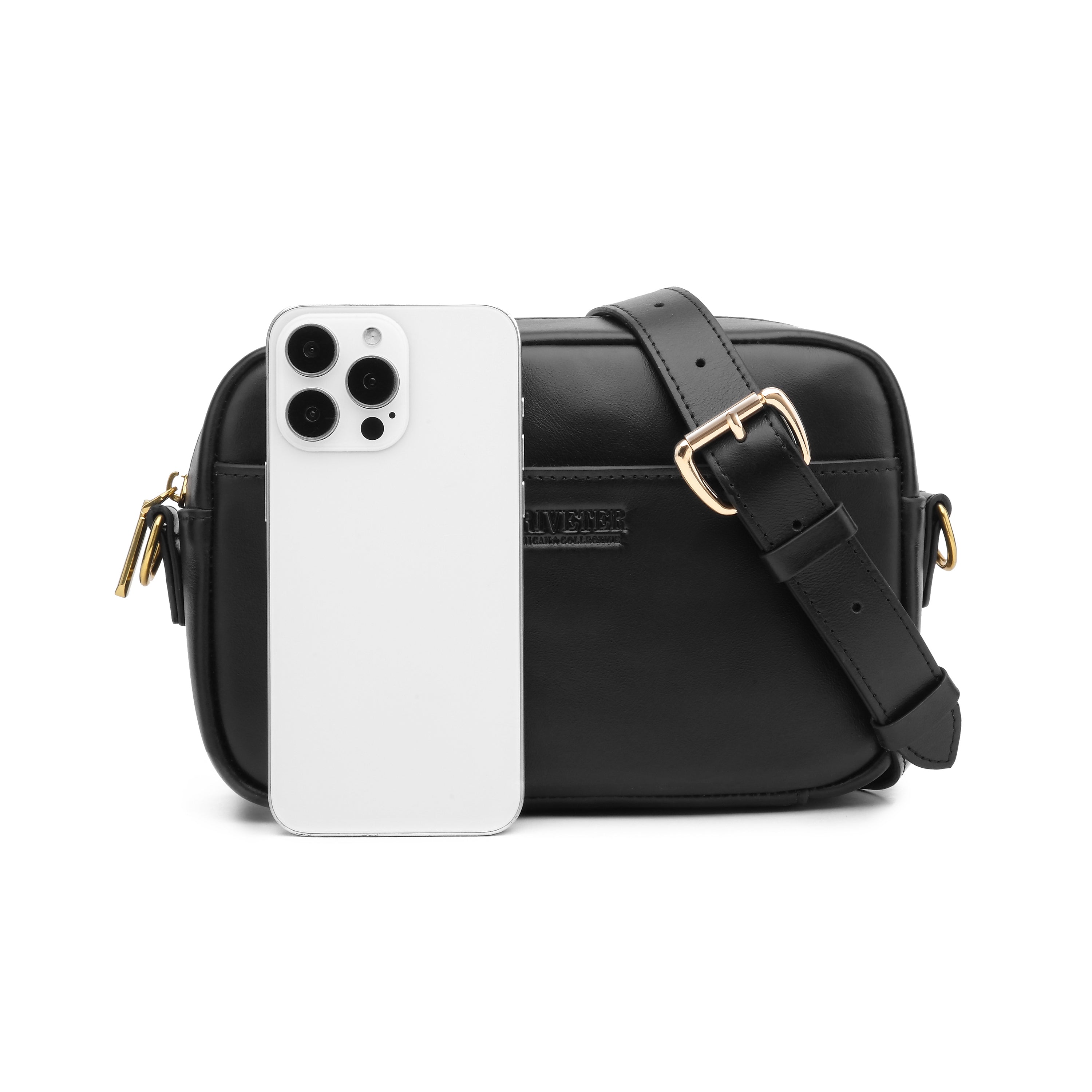 Jane Crossbody Bag | Black Leather – R. Riveter