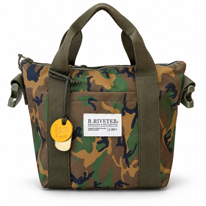 Mattie Tote | Field Woodland Camo Rugged Nylon