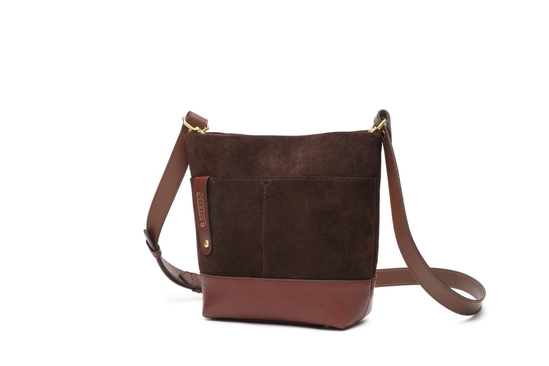 Betsy Bucket Bag | Coffee Suede + Brown