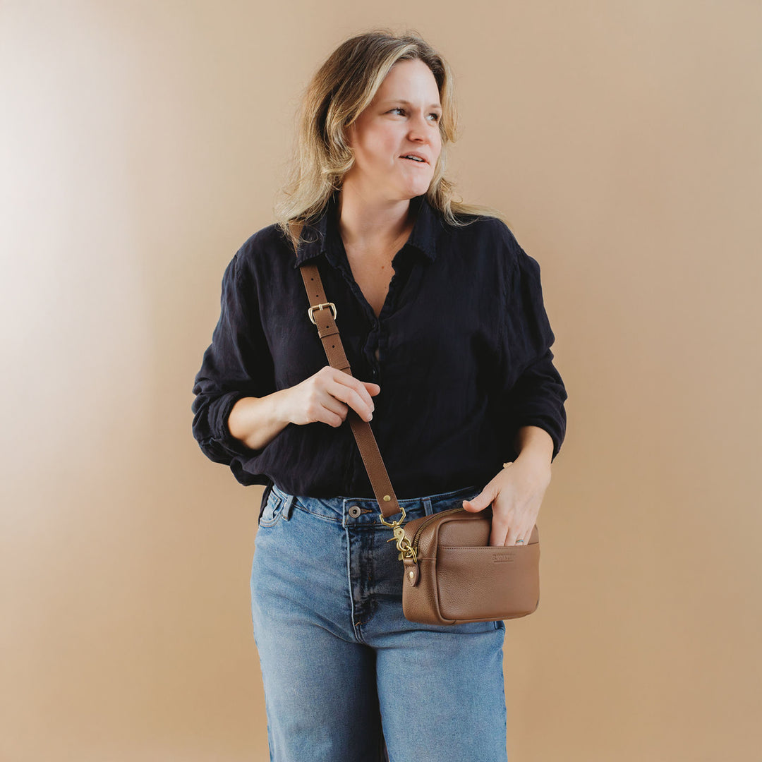 Jane Crossbody Bag | Brown Leather