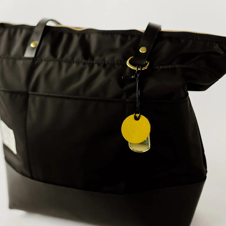 Harriet Tote Bag | Black Nylon + Black Leather