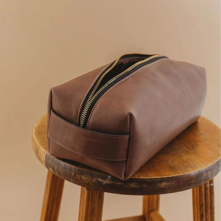 Men's Dopp Kit | Brown Leather