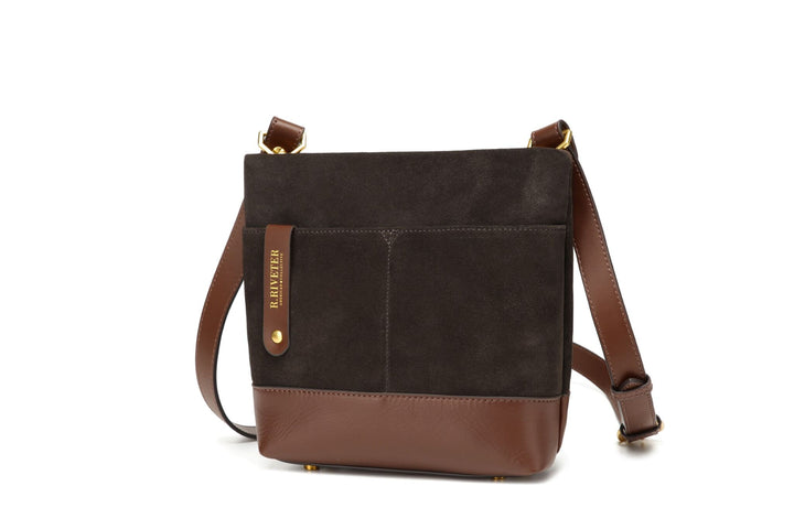 Betsy Bucket Bag | Coffee Suede + Brown