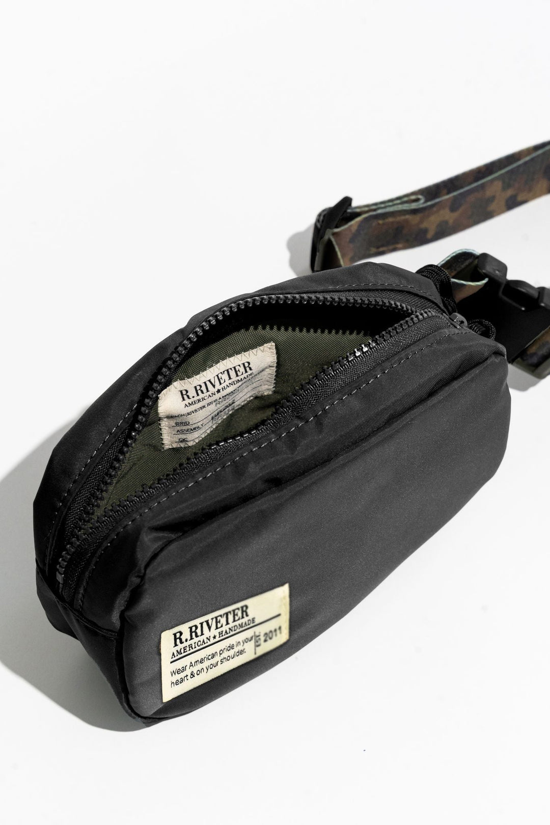 R.riveter Hero Augusta | Black Tactical Nylon + Camo Webbing