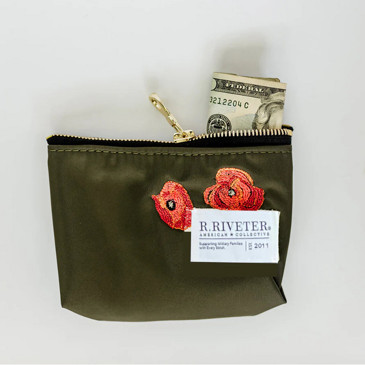 Lucy Mini Zipper Pouch | Poppy Special Edition Fatigue Nylon