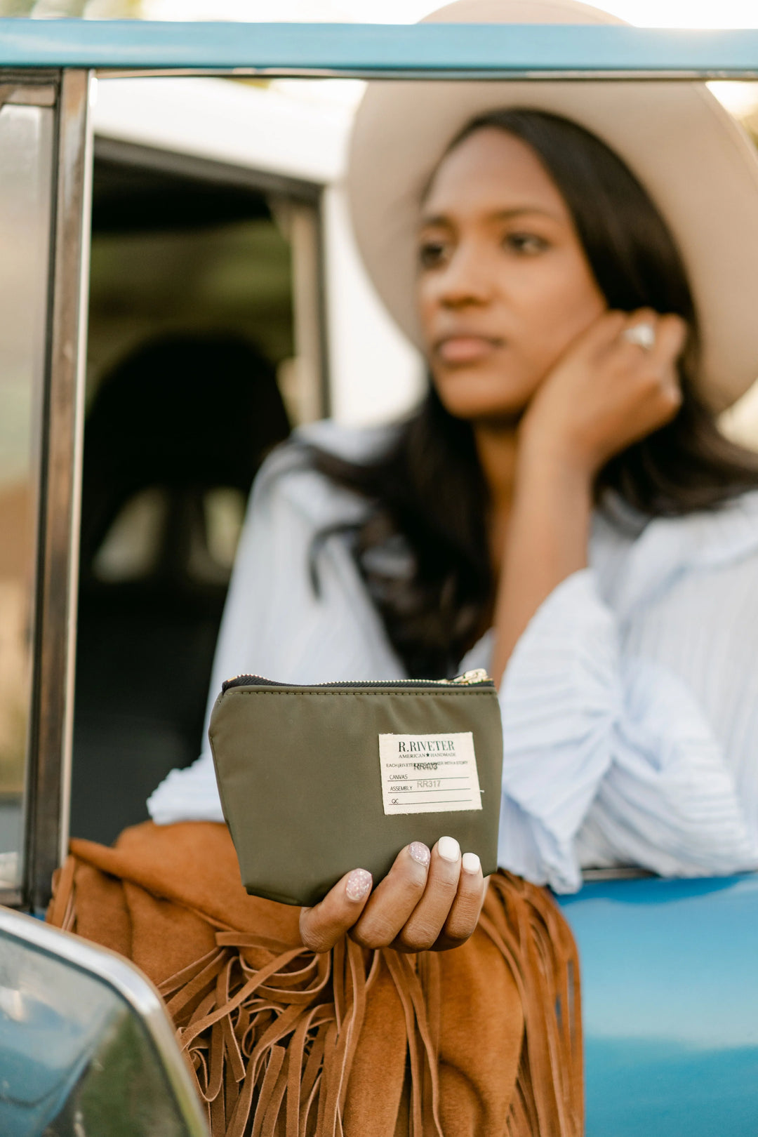 Lucy Mini Zipper Pouch | Fatigue Nylon