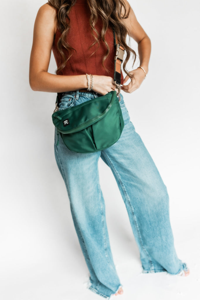 S+D | Sally Crossbody | Reveille Forest Nylon – R. Riveter