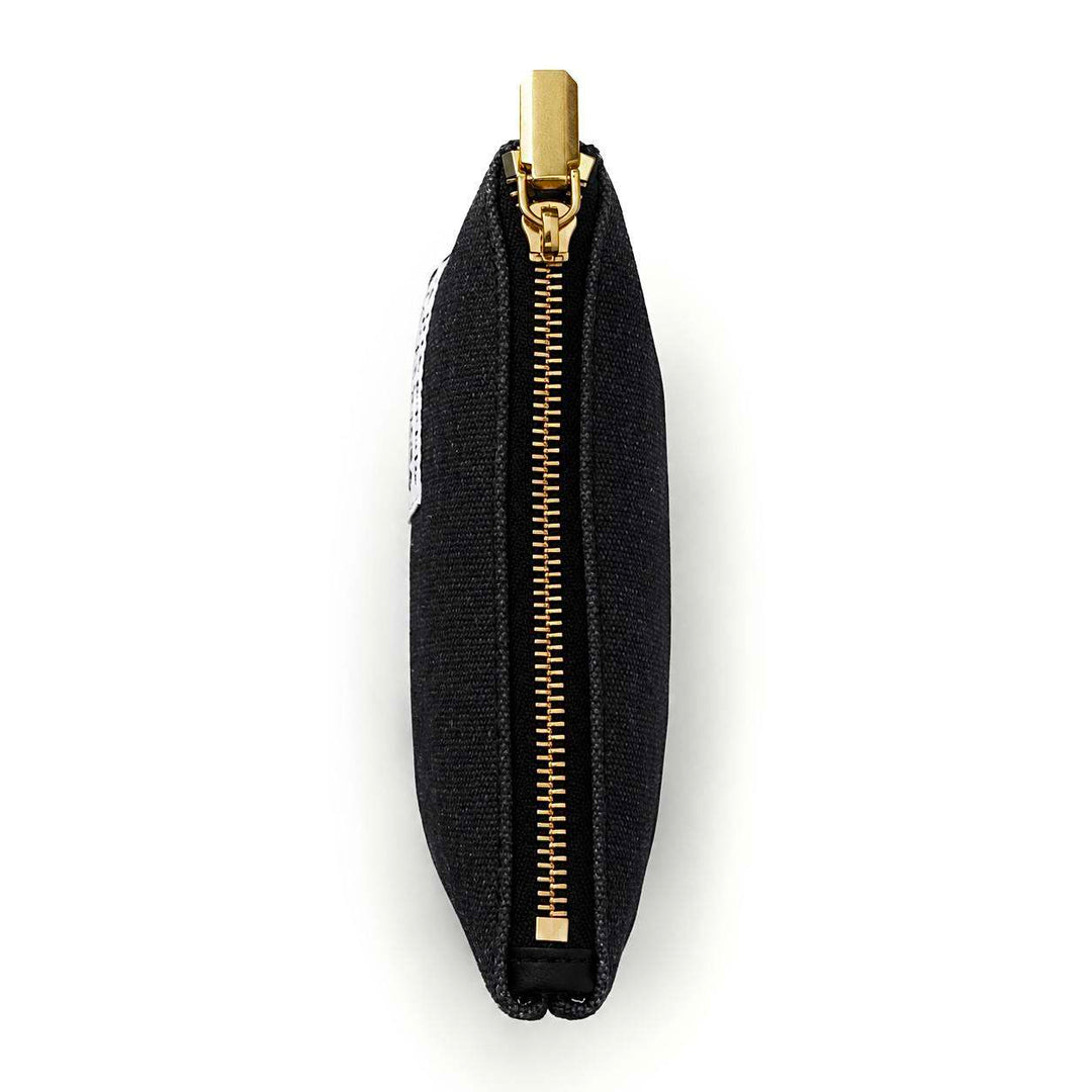 Lucy Mini Zipper Pouch | Black Washed Canvas