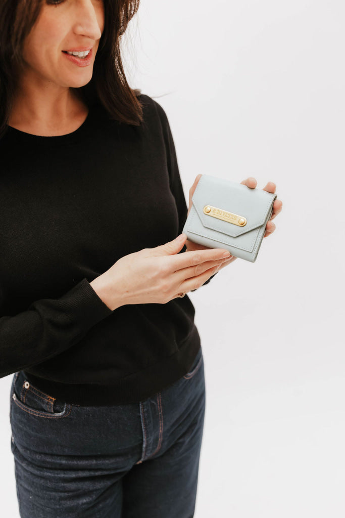 1972 Mini Wallet | Sky Leather