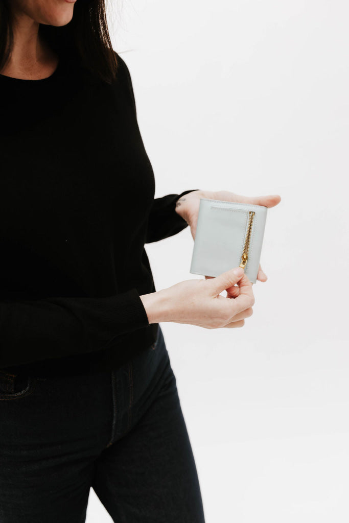 1972 Mini Wallet | Sky Leather
