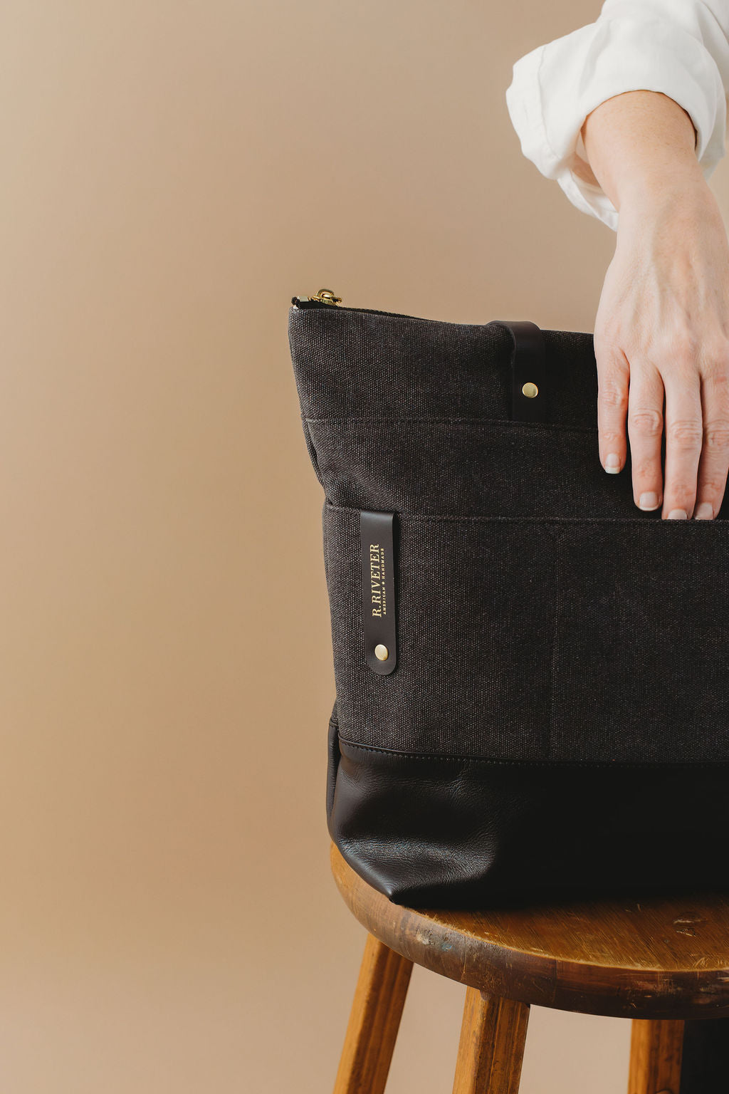 Harriet | Black Washed Canvas + Black