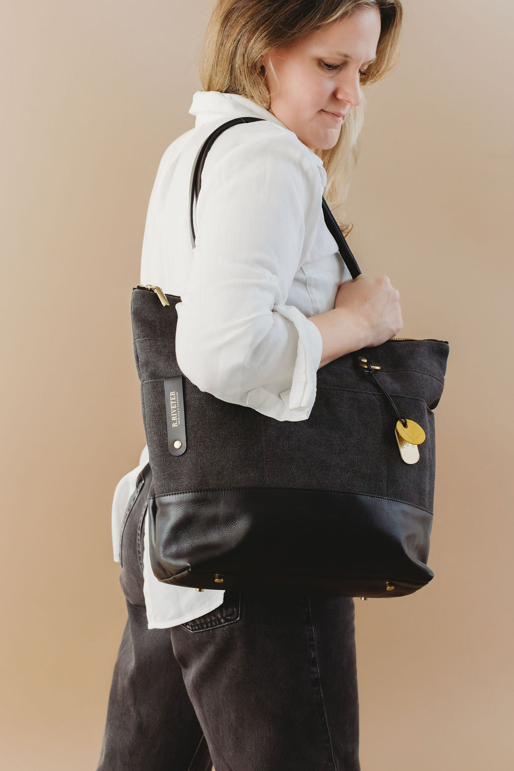 Harriet | Black Washed Canvas + Black