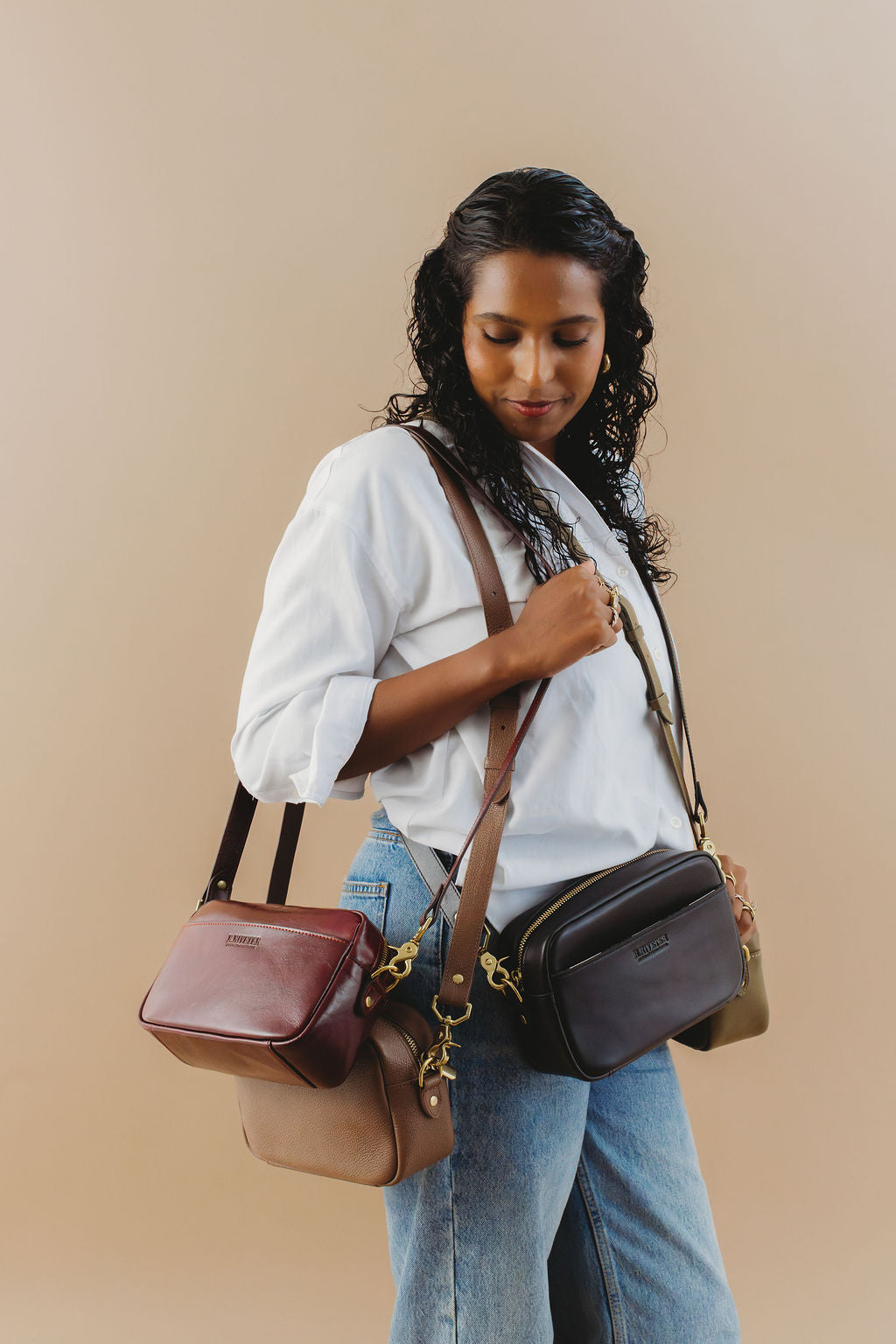 Jane Crossbody Bag | Fatigue Leather