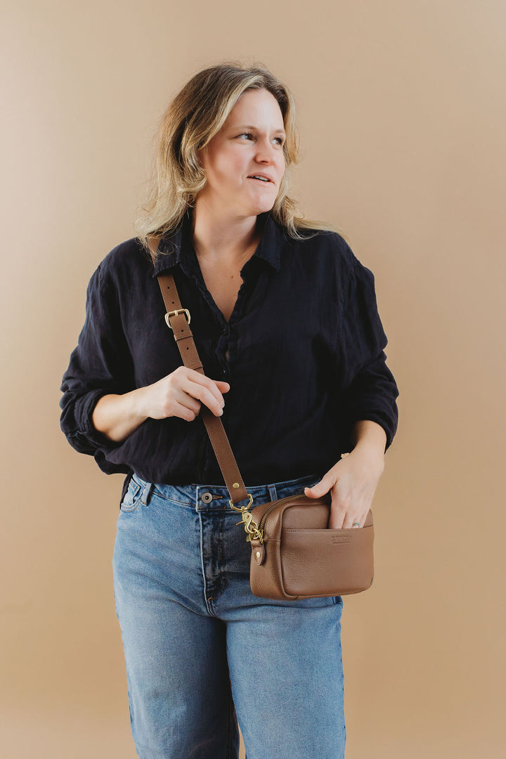 Jane Crossbody Bag | Brown Leather