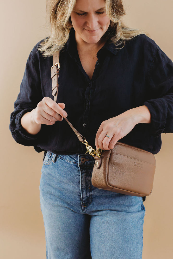 Jane Crossbody Bag | Brown Leather