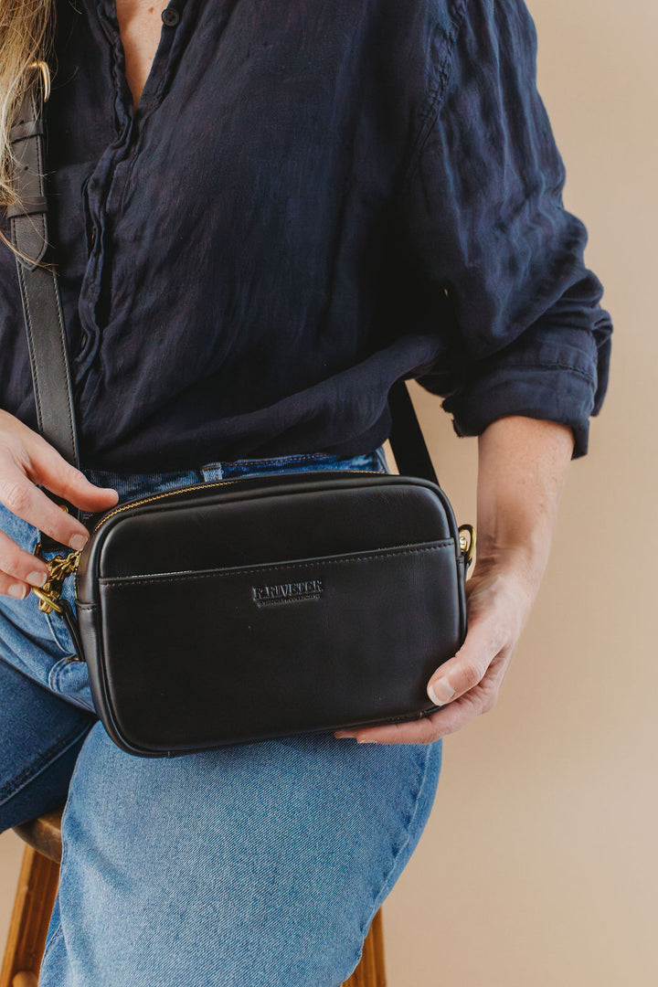 Jane Crossbody Bag | Black Leather