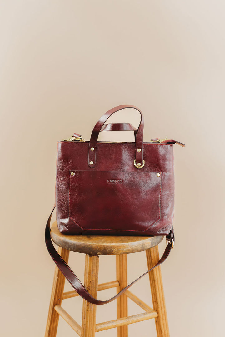 Marcy Satchel | Cherry Leather