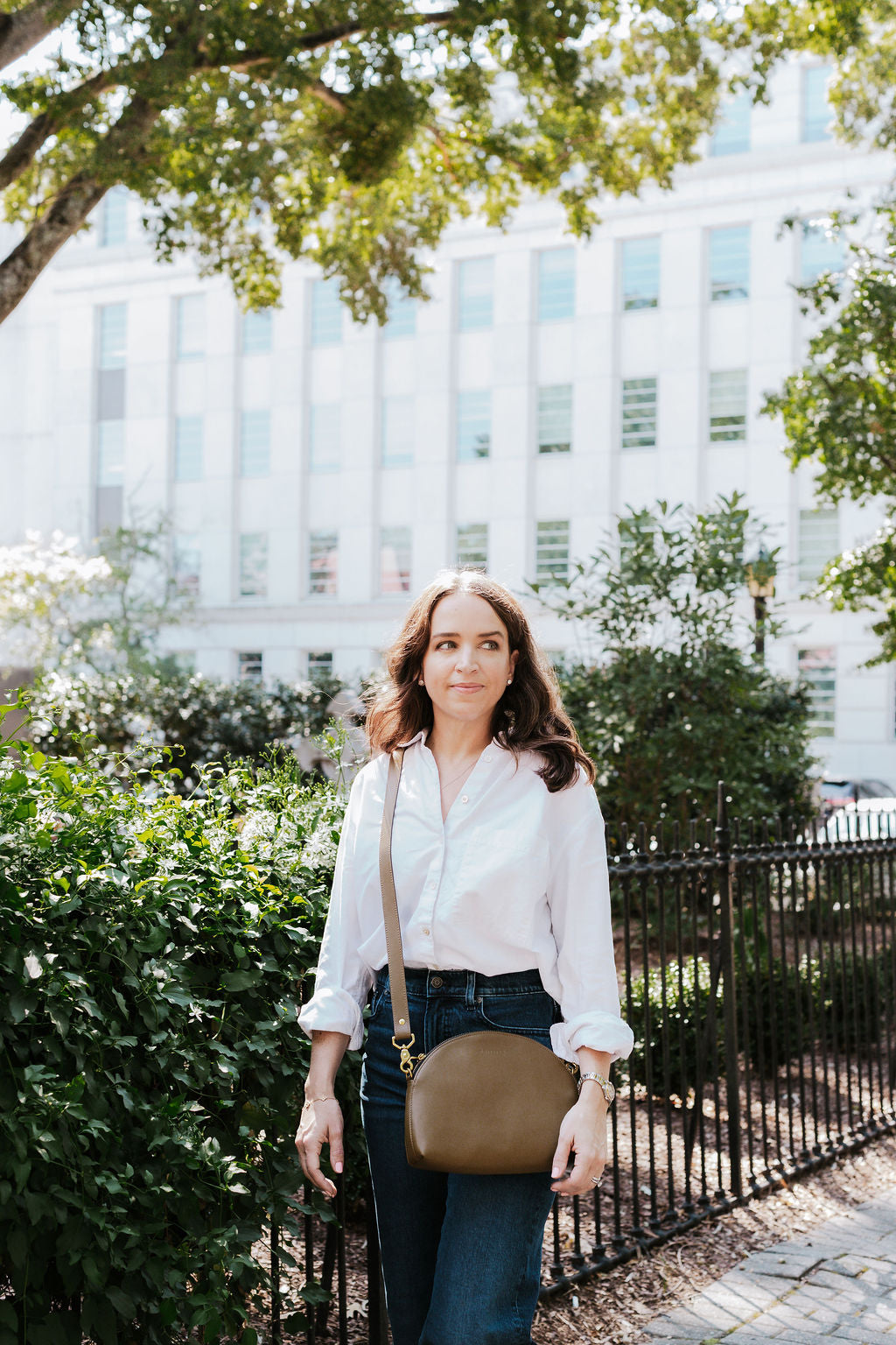 Jane Crossbody Bag | Fatigue Leather