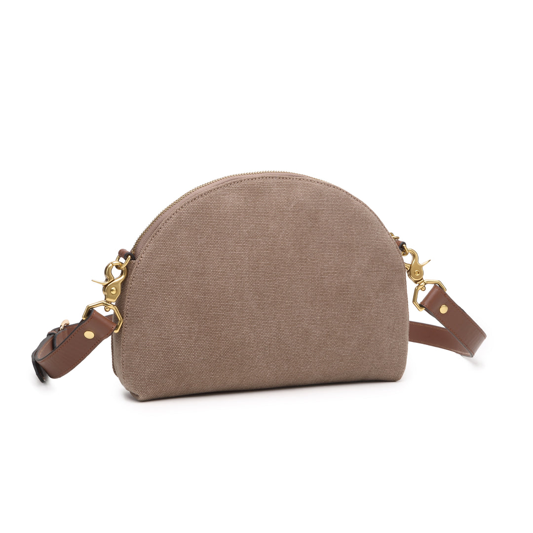 Hopper Crossbody | Chocolate Washed Canvas + Brown