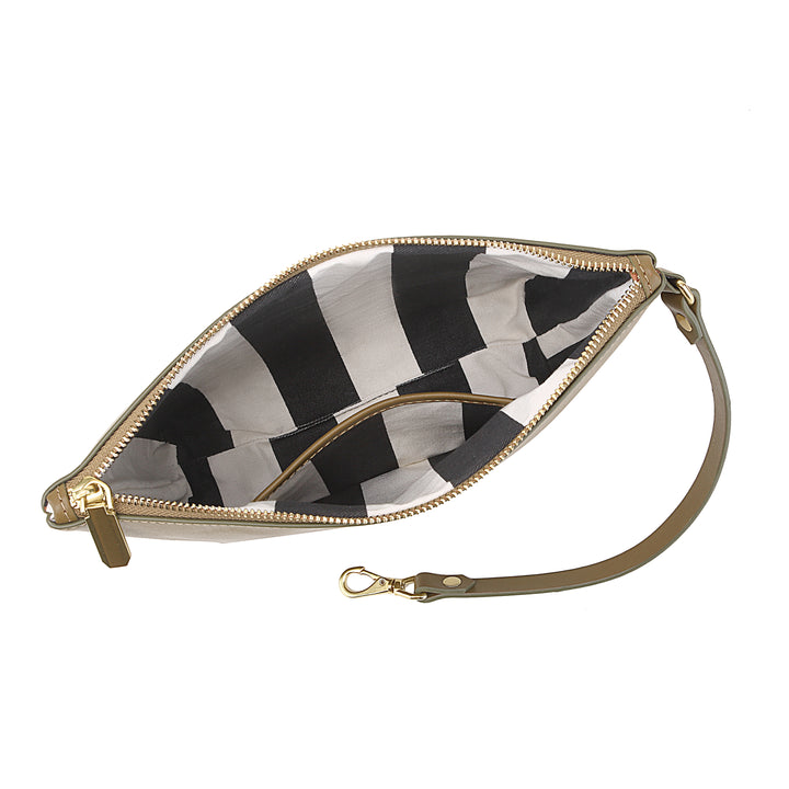 Naomi Zipper Clutch | Fatigue Leather