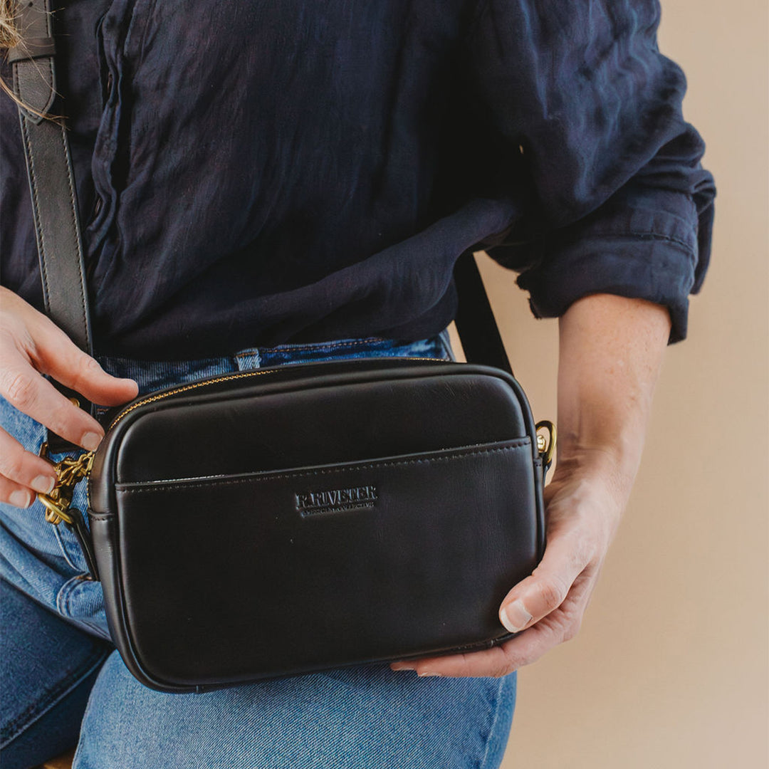 Jane Crossbody Bag | Black Leather