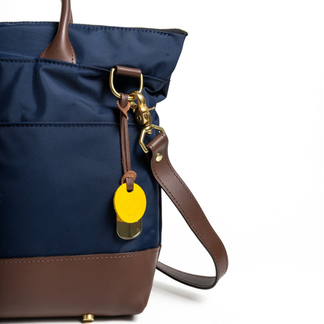 Otto | Navy Nylon + Brown Leather
