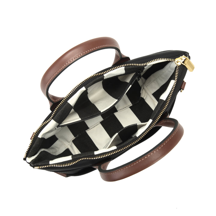 Dot | Small Tote | Slate Nylon + Brown Leather