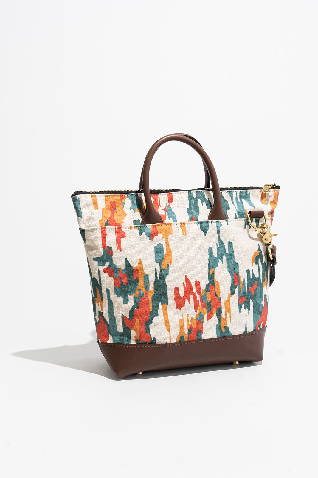 Otto | Bark Printed Canvas + Brown Leather