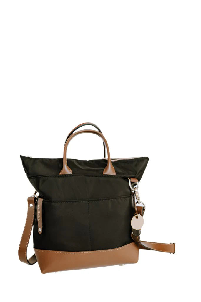 Otto | Black Nylon + Brown Leather