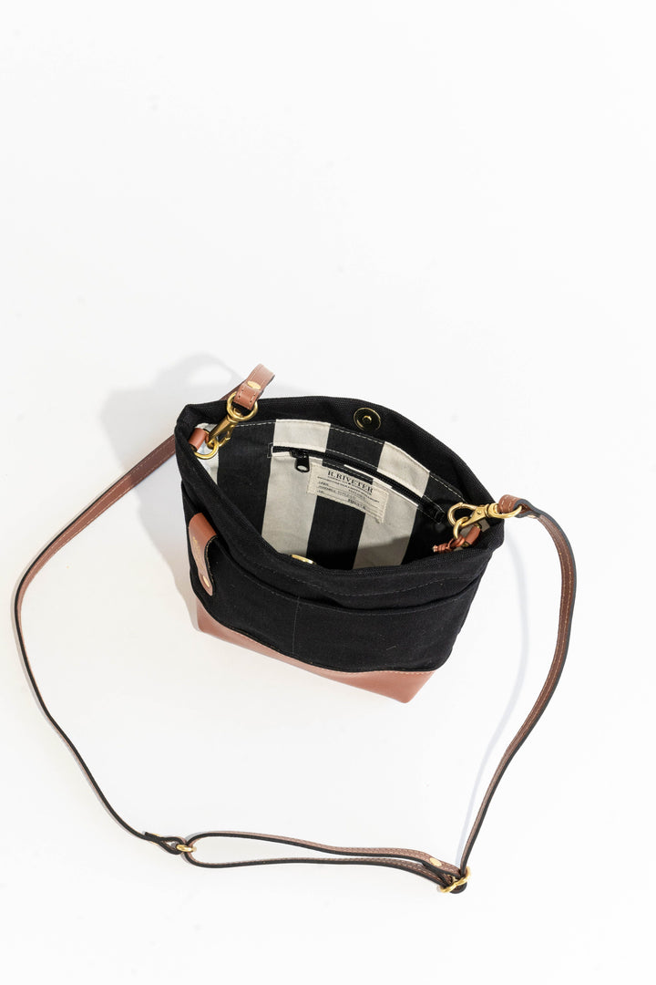 Betsy | Signature Black Canvas + Tan Leather