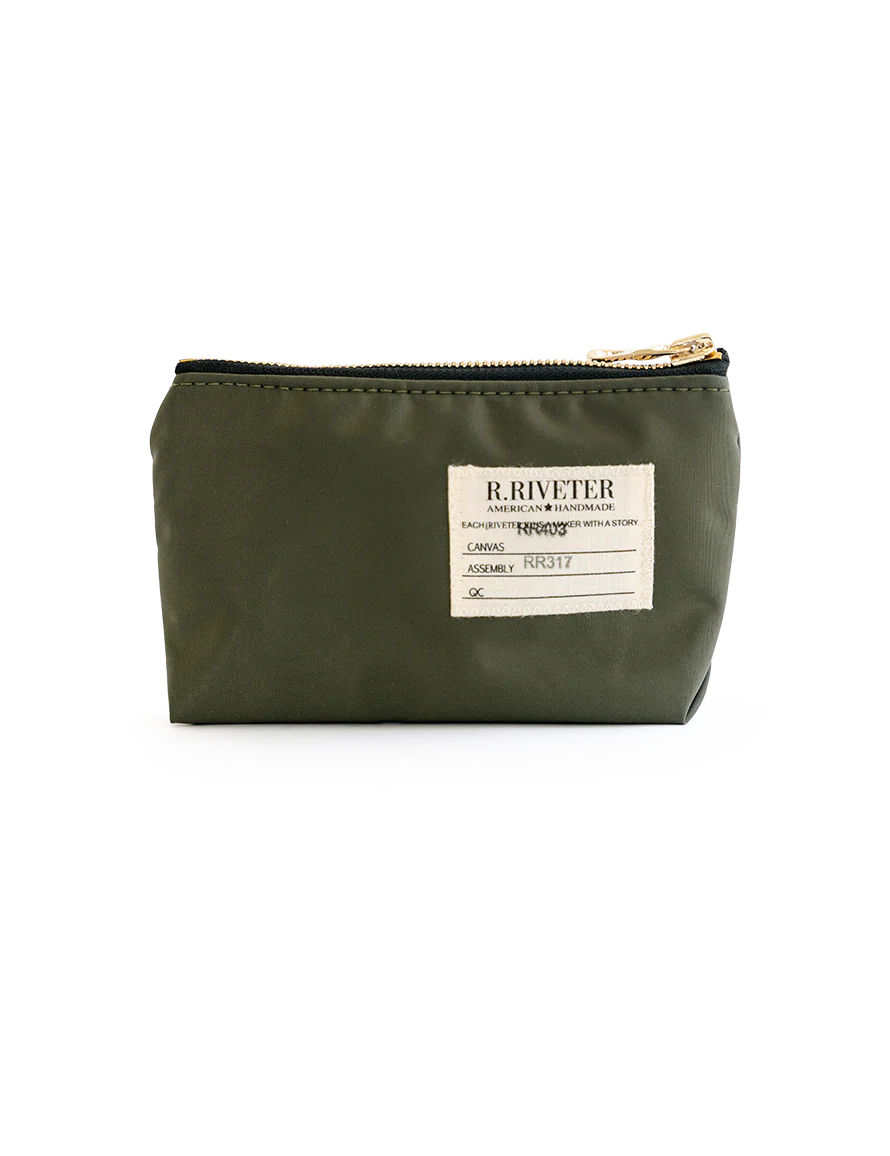Lucy Mini Zipper Pouch | Fatigue Nylon