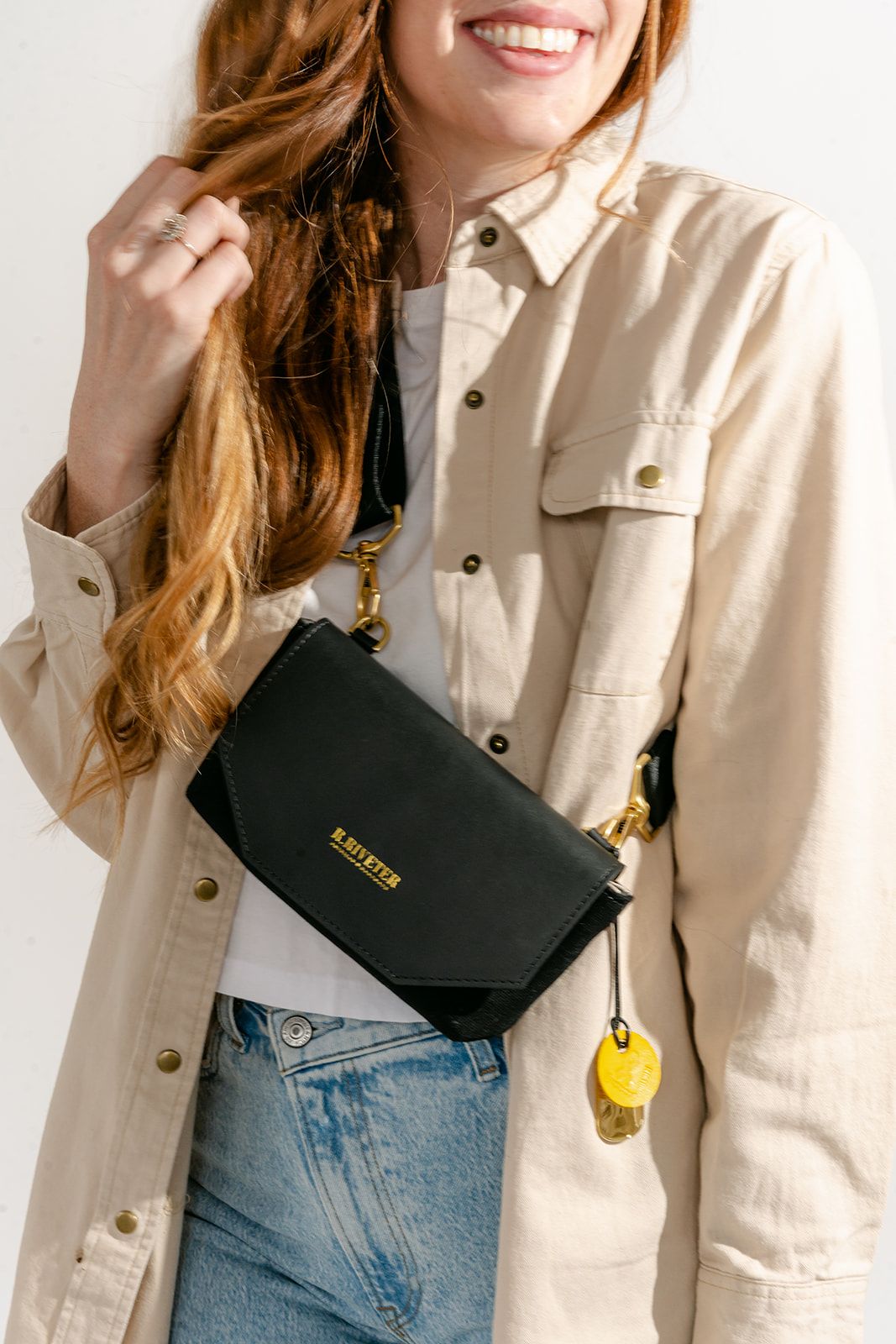 Whittle | Signature Black Canvas + Black Leather with Webbed Crossbody Strap