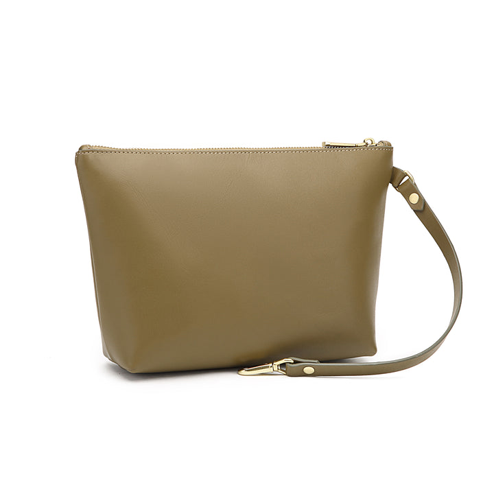 Naomi Zipper Clutch | Fatigue Leather