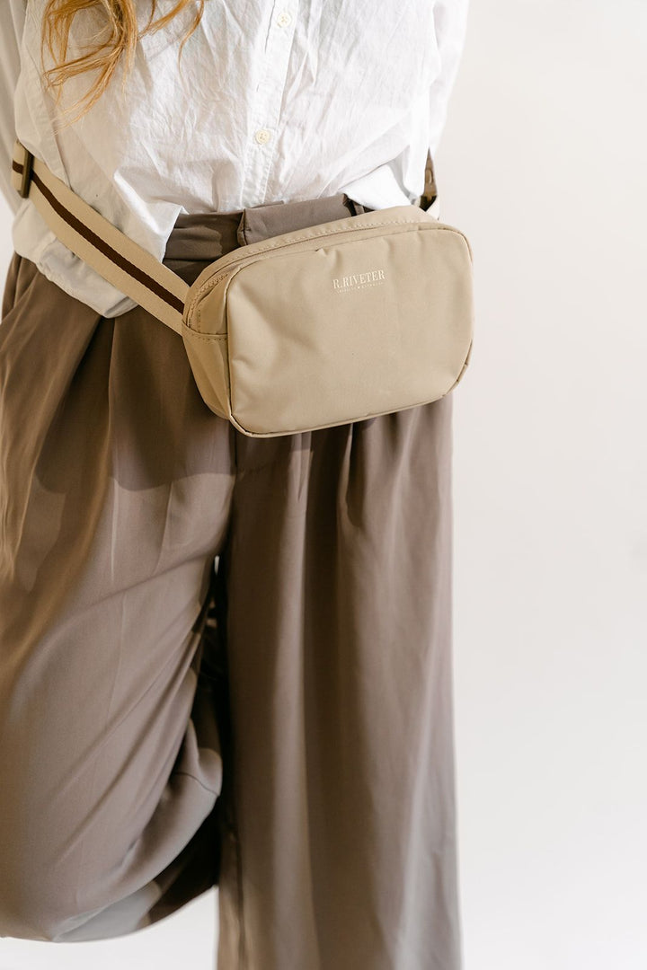 Augusta | Khaki Nylon + Neutral Stripe Webbing