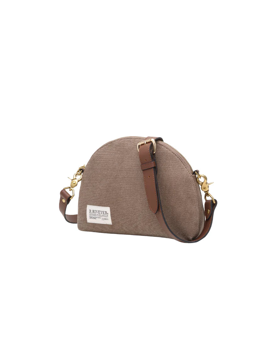 Hopper Crossbody | Chocolate Washed Canvas + Brown
