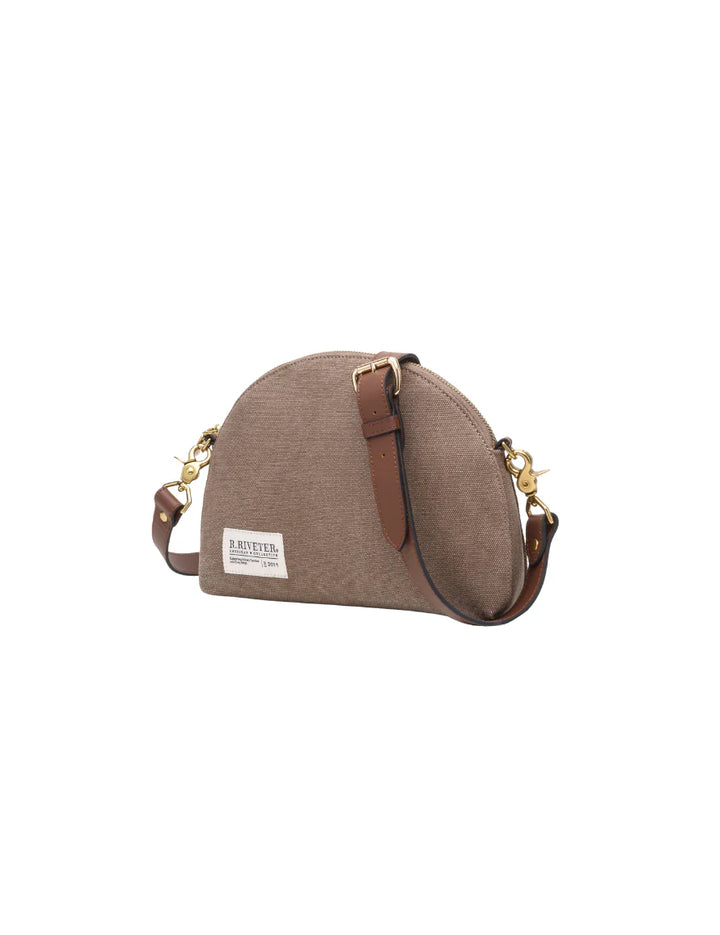 Hopper Crossbody | Chocolate Washed Canvas + Brown