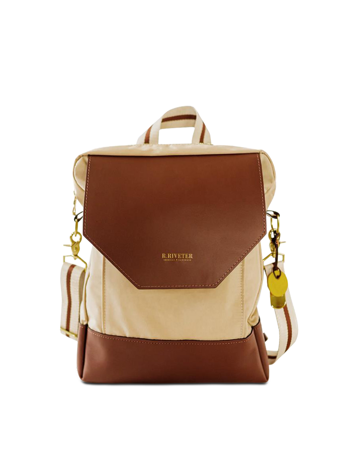 Corbin | Khaki Nylon + Brown Leather