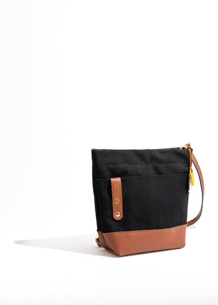Betsy | Signature Black Canvas + Tan Leather