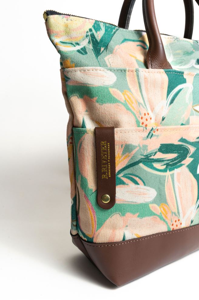 Otto | Taffy Printed Canvas + Brown Leather