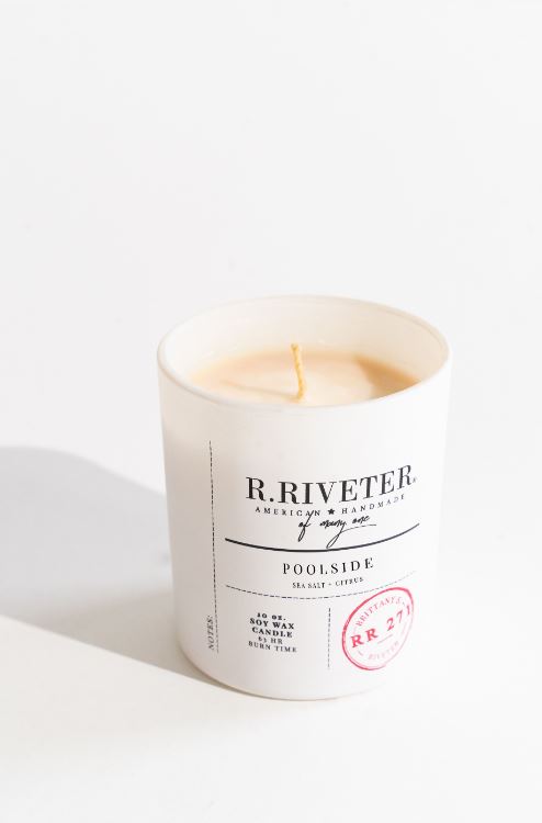 Riveter Made Candle | Poolside - 10oz White Jar