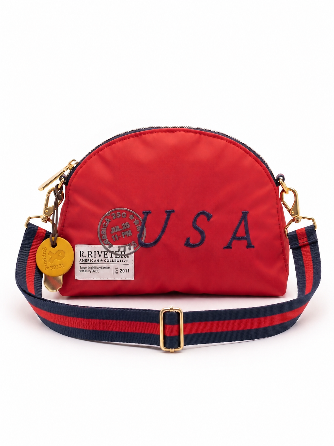 Hopper | USA 250 Red Nylon | Red & Navy Strap