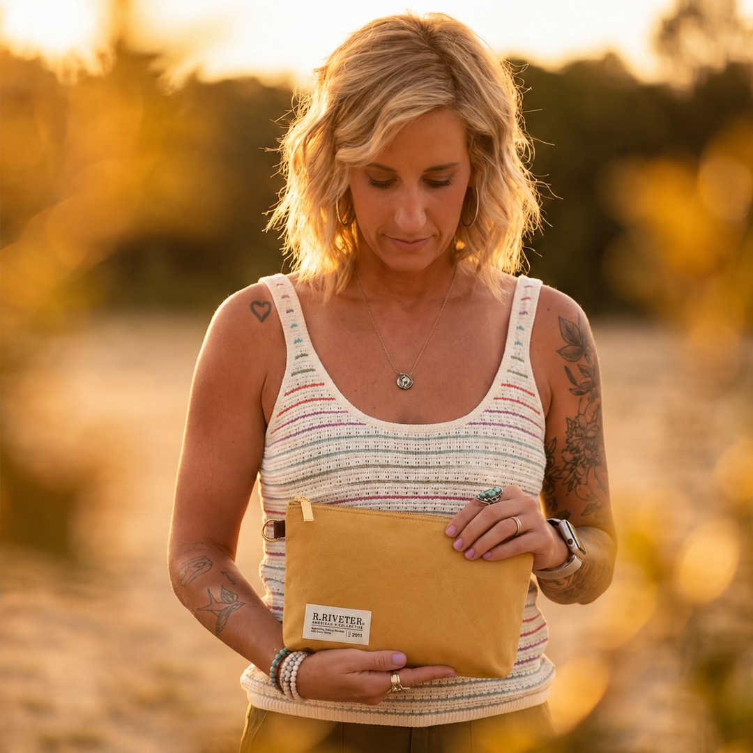 Lucy Large Zipper Pouch | Support the Troops Collection