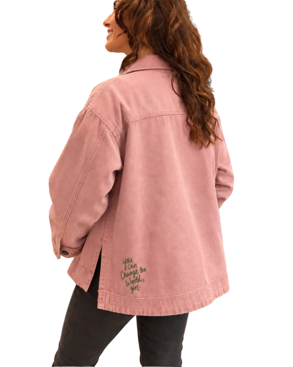 Denim Jacket Pink | Fight Like Rosie