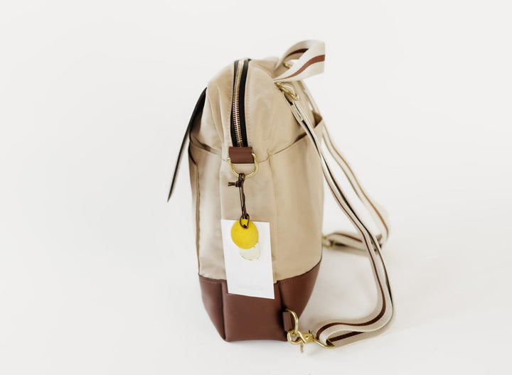 Corbin | Khaki Nylon + Brown Leather