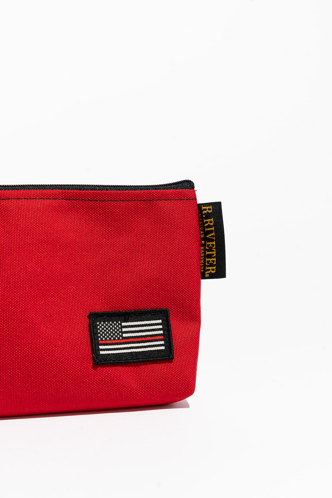 Lucy | Red Textured Nylon - Firefighter Thin Red Line