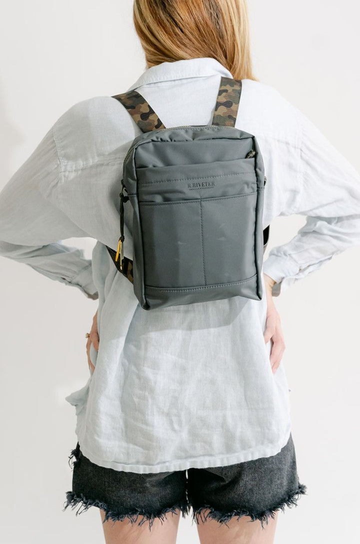 Josie | Smoke Nylon + Camo Webbing
