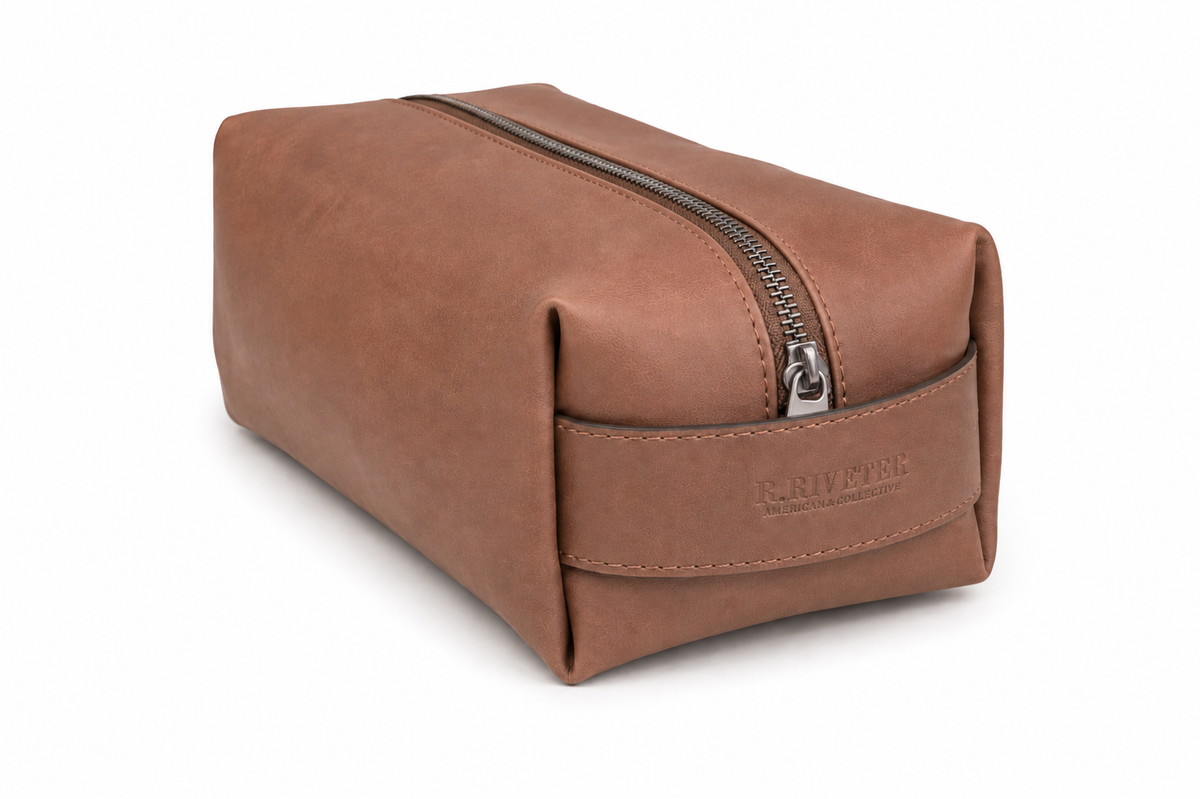 Men's Dopp Kit | Brown Leather – R. Riveter