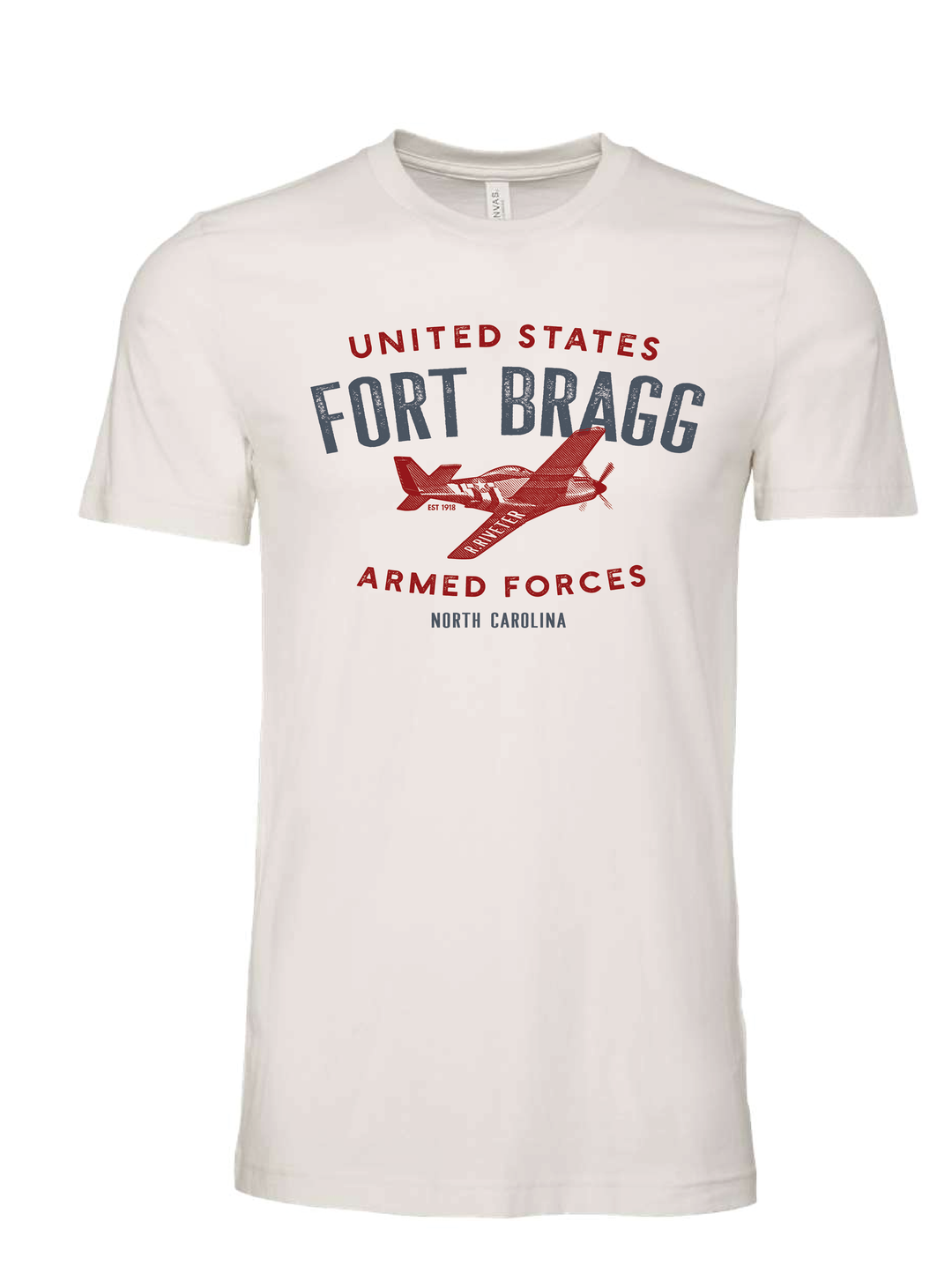 T Shirt | Vintage Natural Ft. Bragg AF Graphic Crew