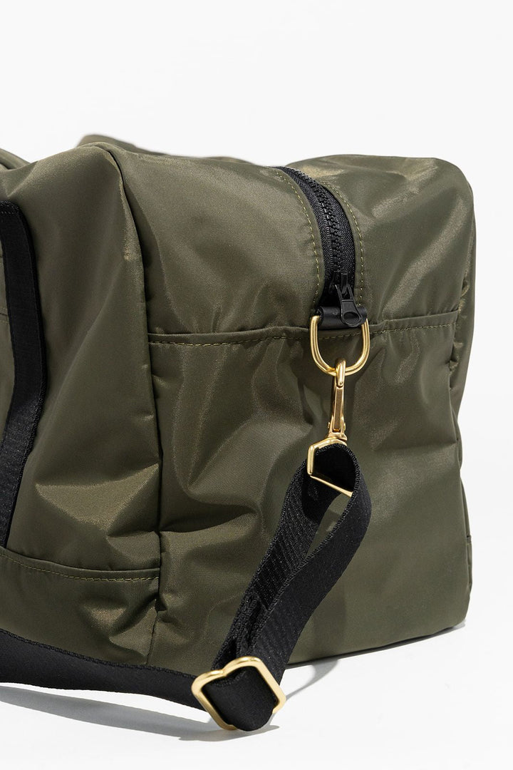 Nellie | Fatigue Nylon + Black Leather