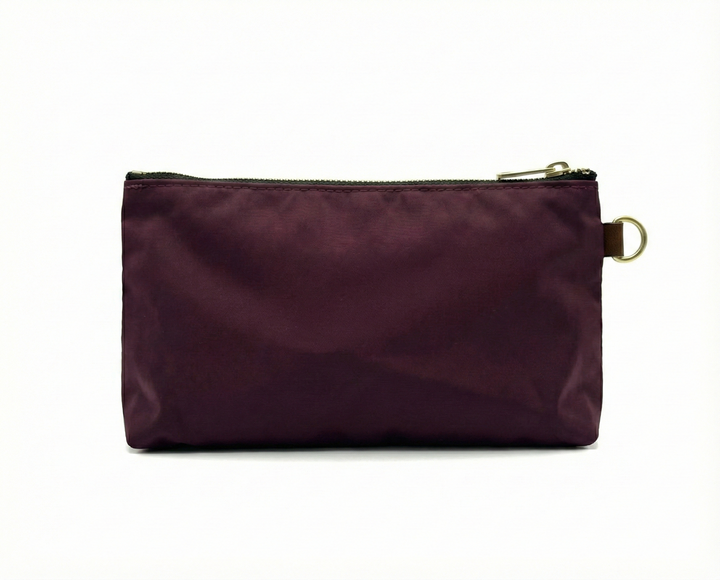 Lucy Zipper Pouch | Wine Nylon